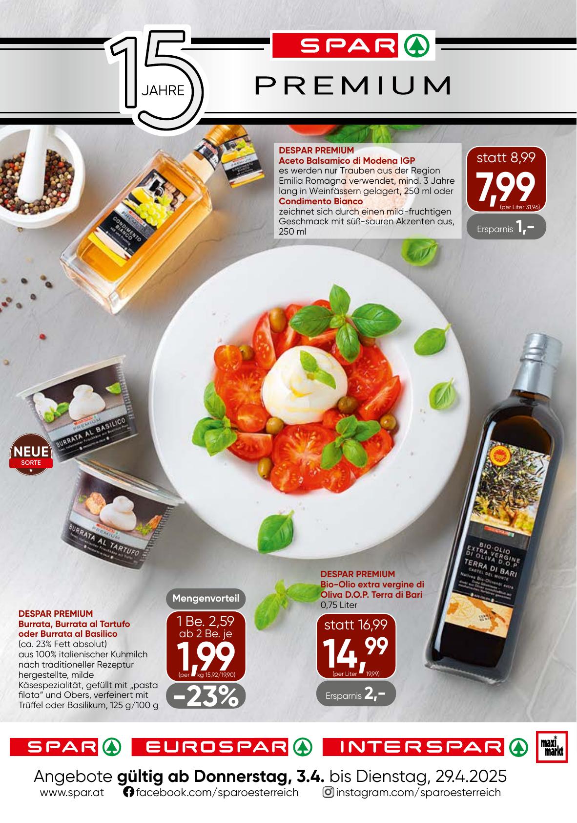 Spar Premium flyer page