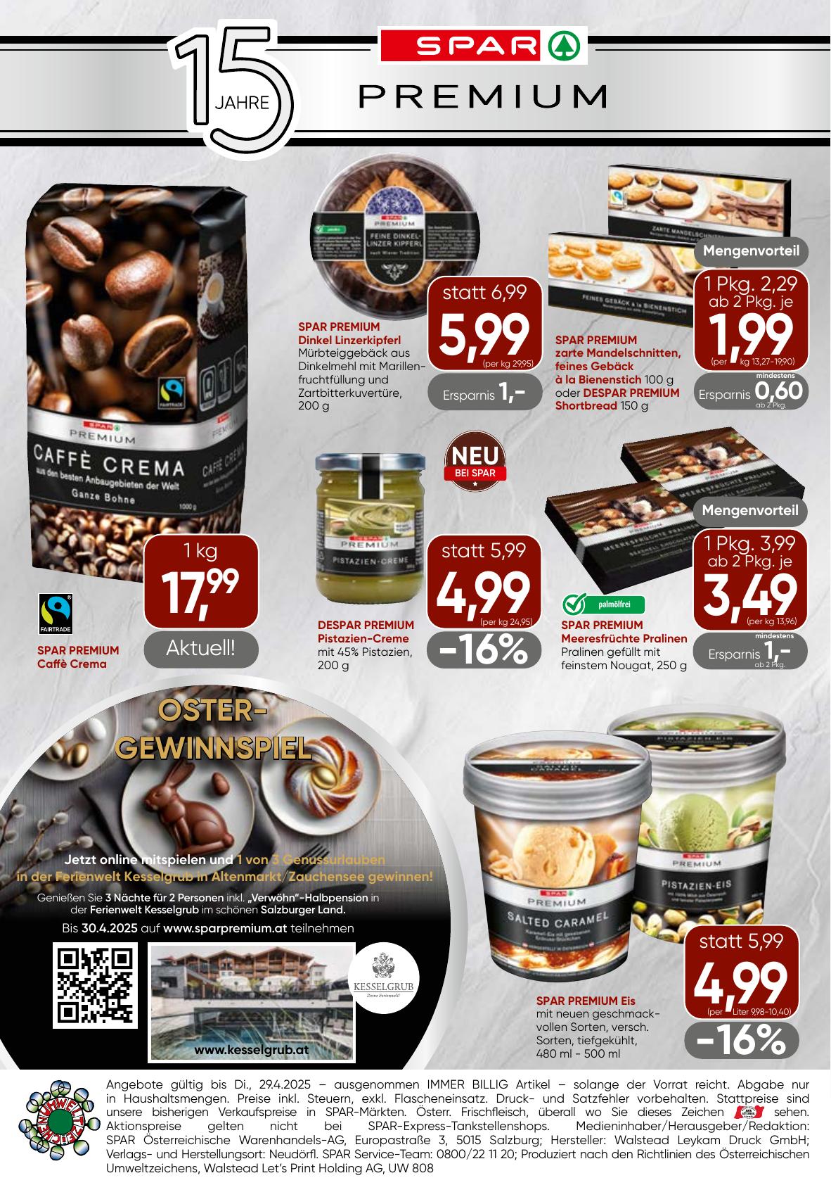 Spar Premium flyer page