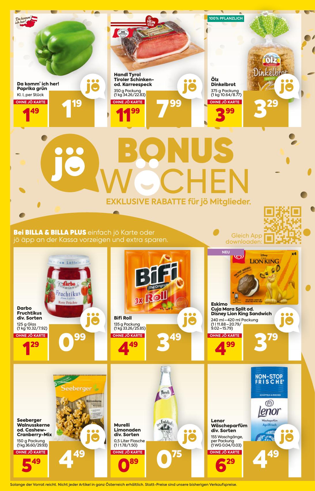 Billa flyer page