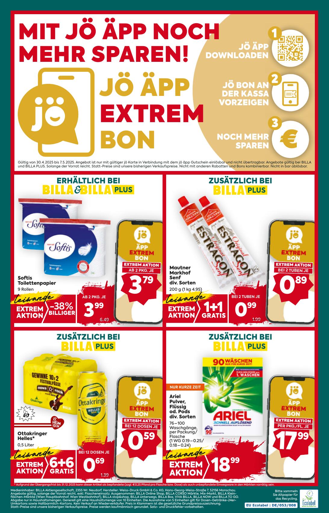 Billa Plus flyer page