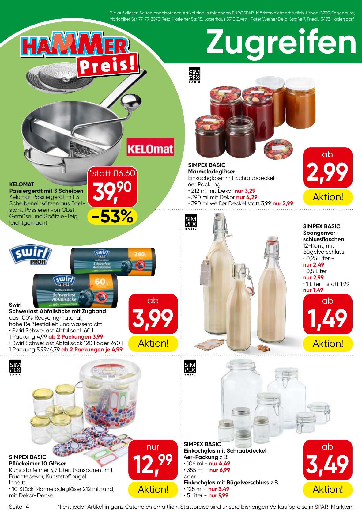 Eurospar flyer page