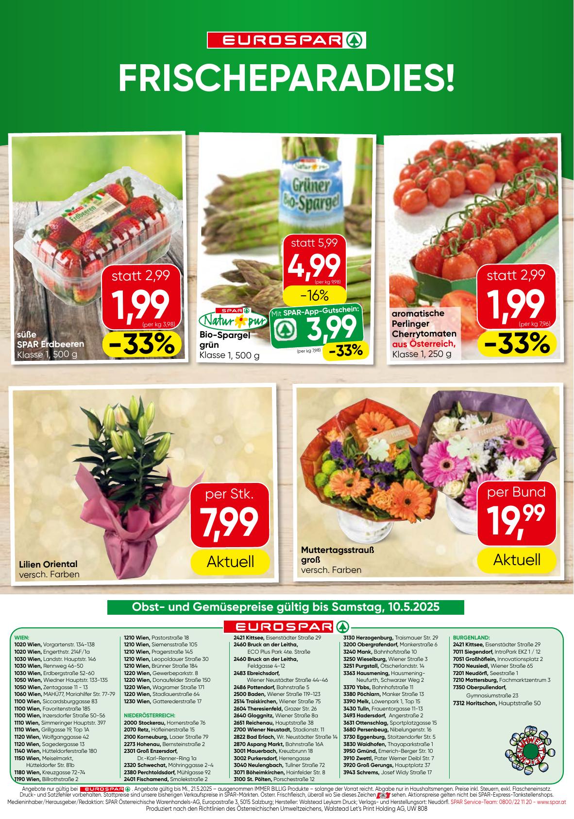 Eurospar flyer page