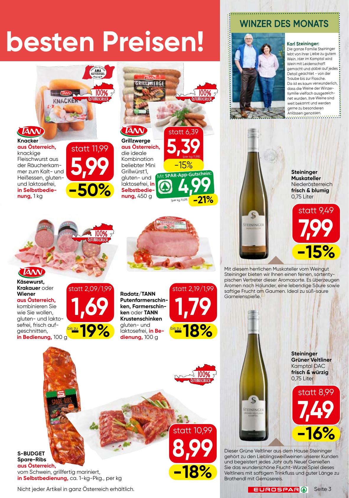 Eurospar flyer page