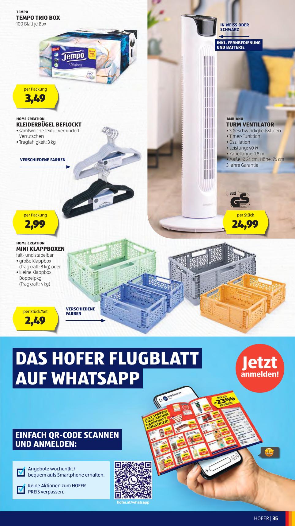 Hofer flyer page