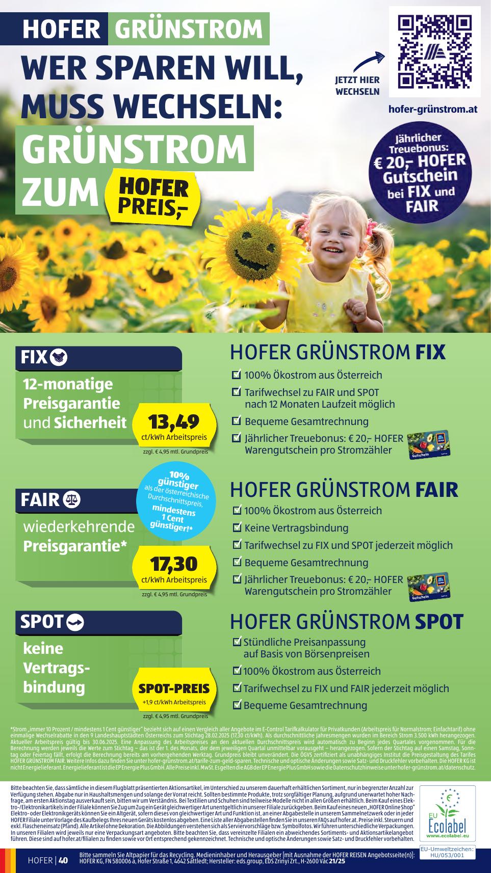 Hofer flyer page