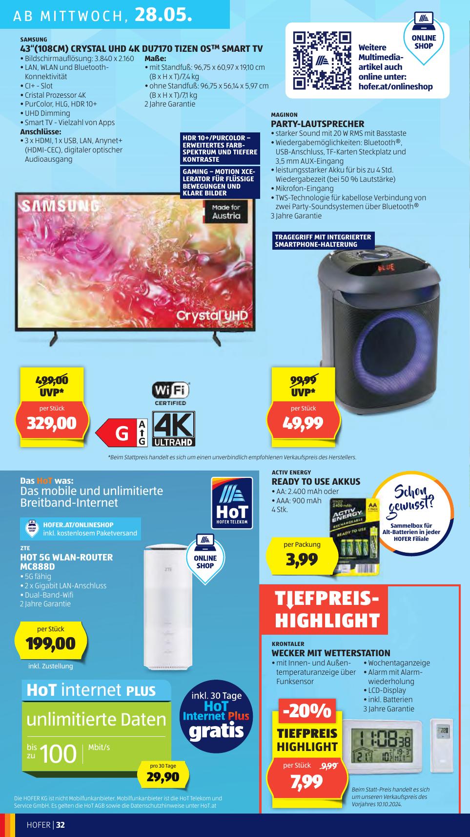 Hofer flyer page