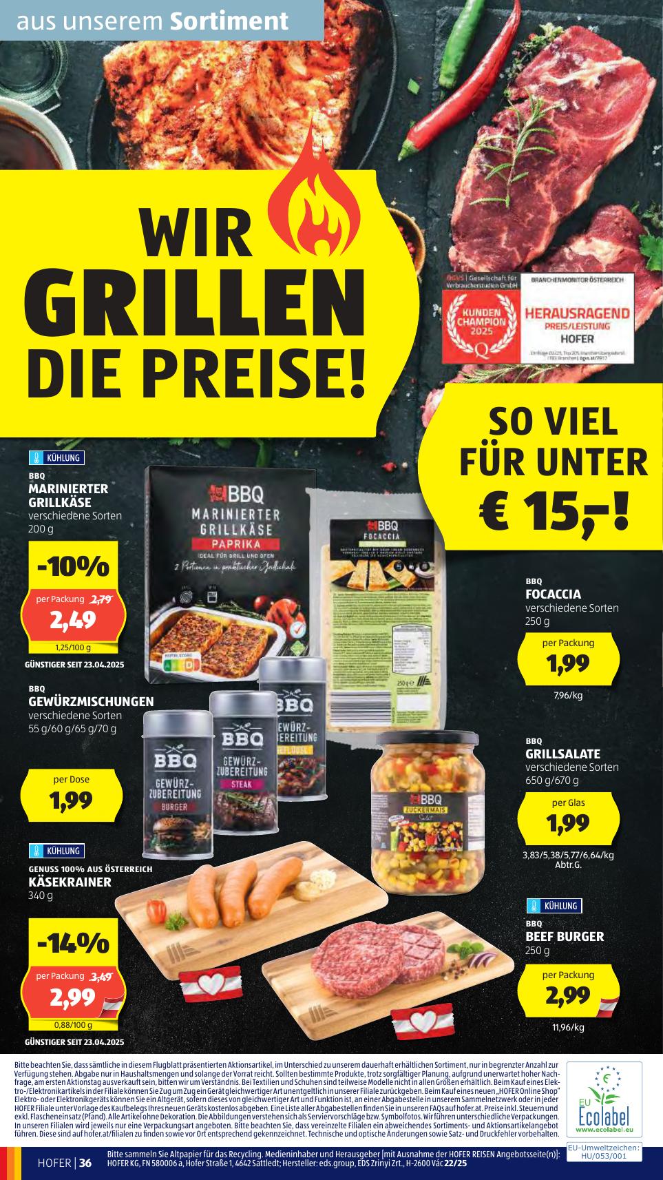 Hofer flyer page