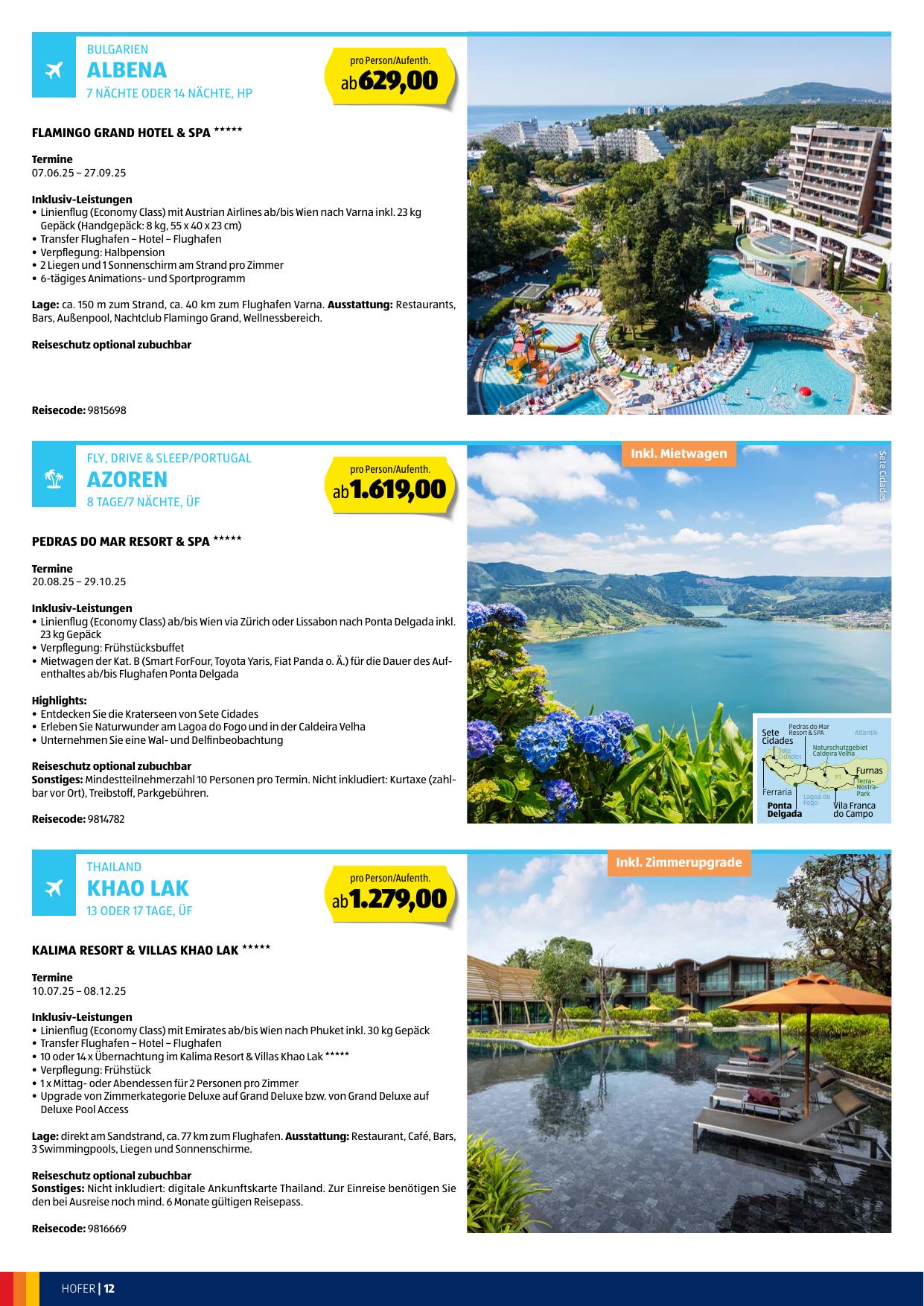 Hofer Reisen flyer page