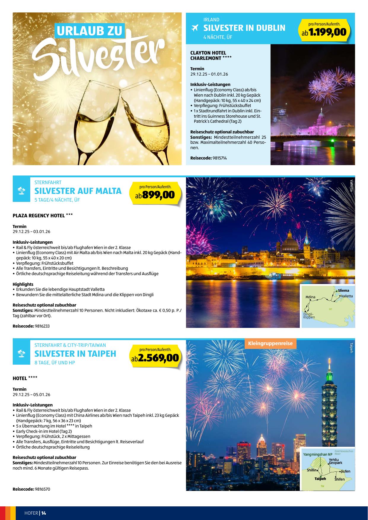 Hofer Reisen flyer page