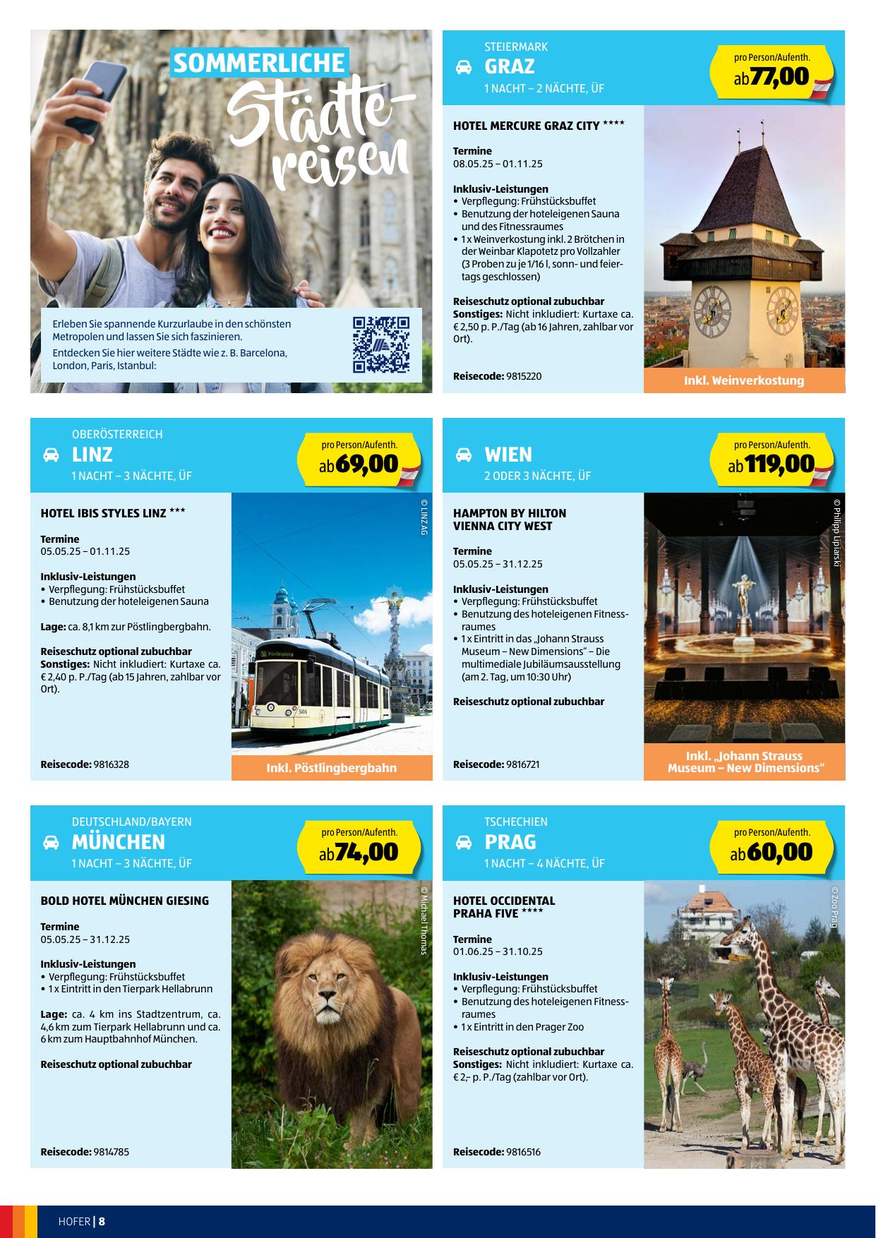 Hofer Reisen flyer page