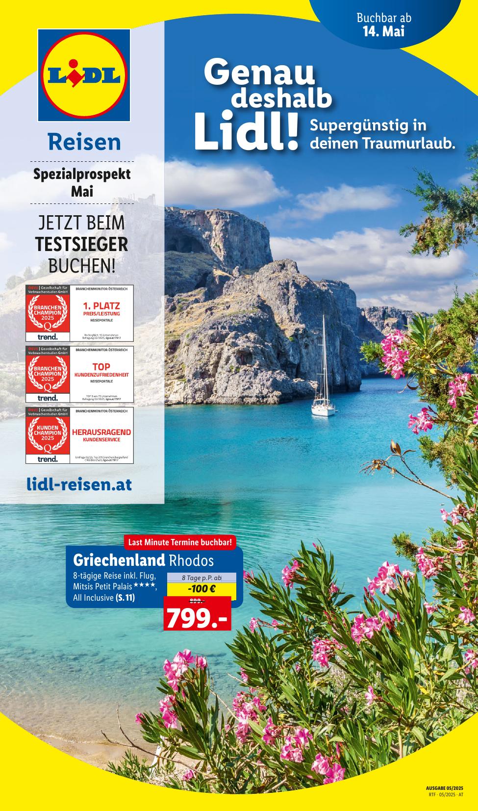 Lidl Reisen flyer page