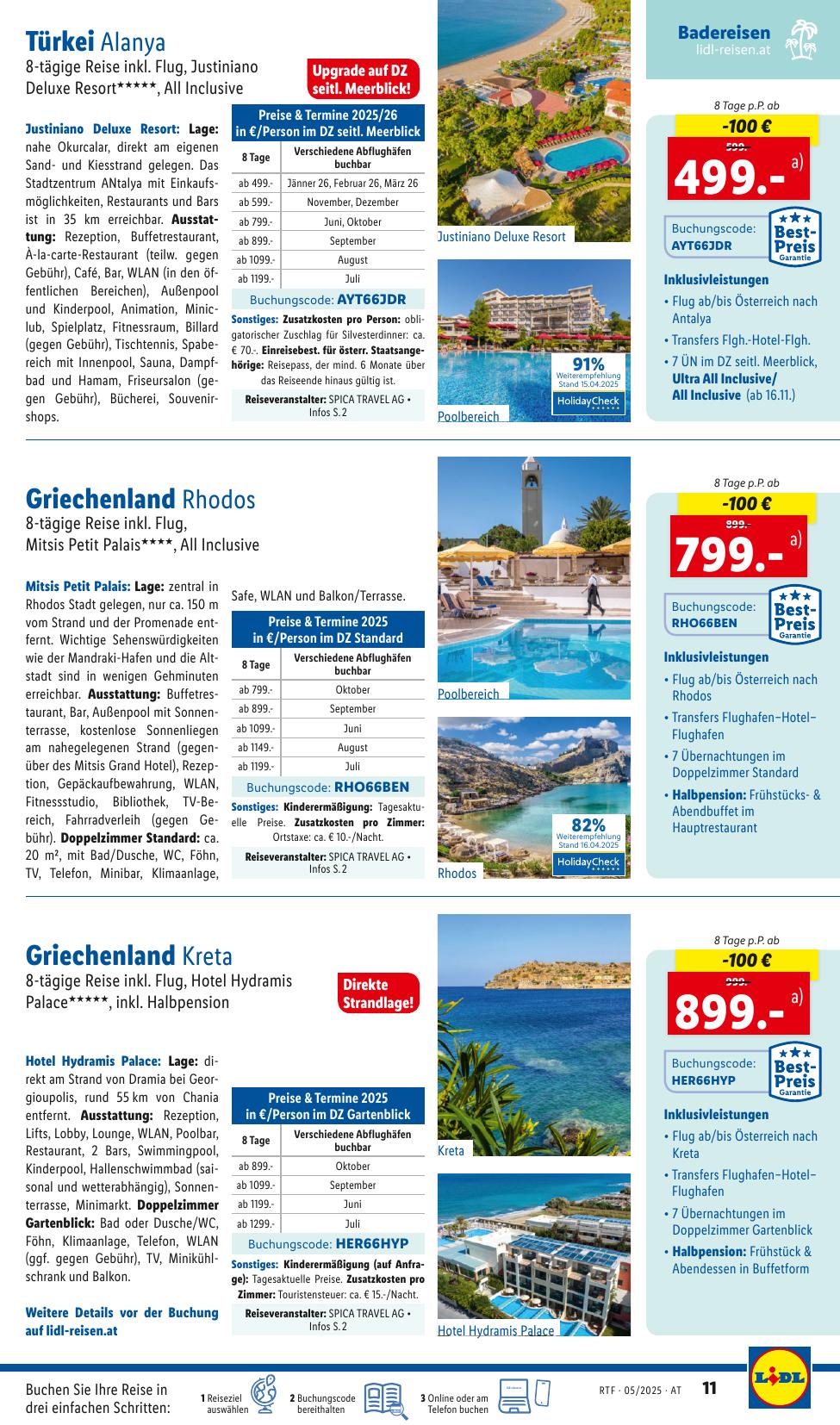 Lidl Reisen flyer page