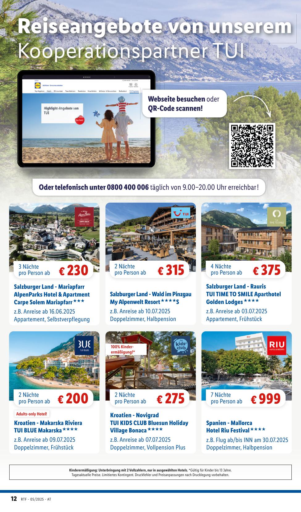 Lidl Reisen flyer page