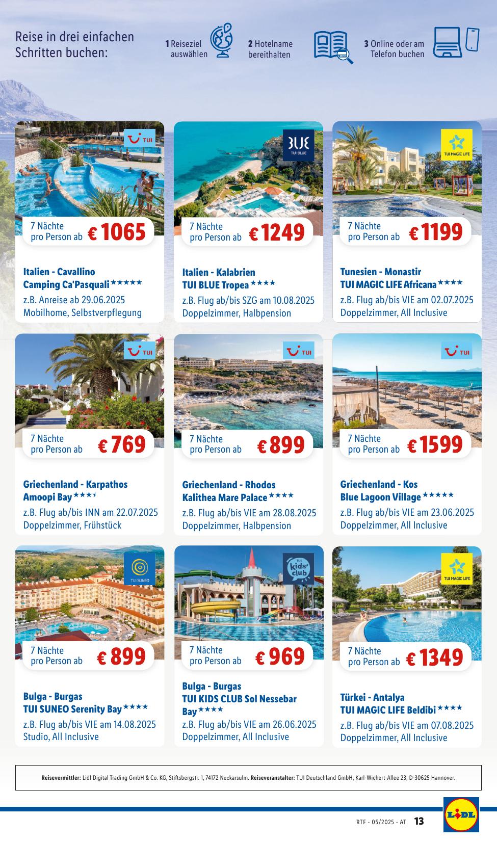 Lidl Reisen flyer page