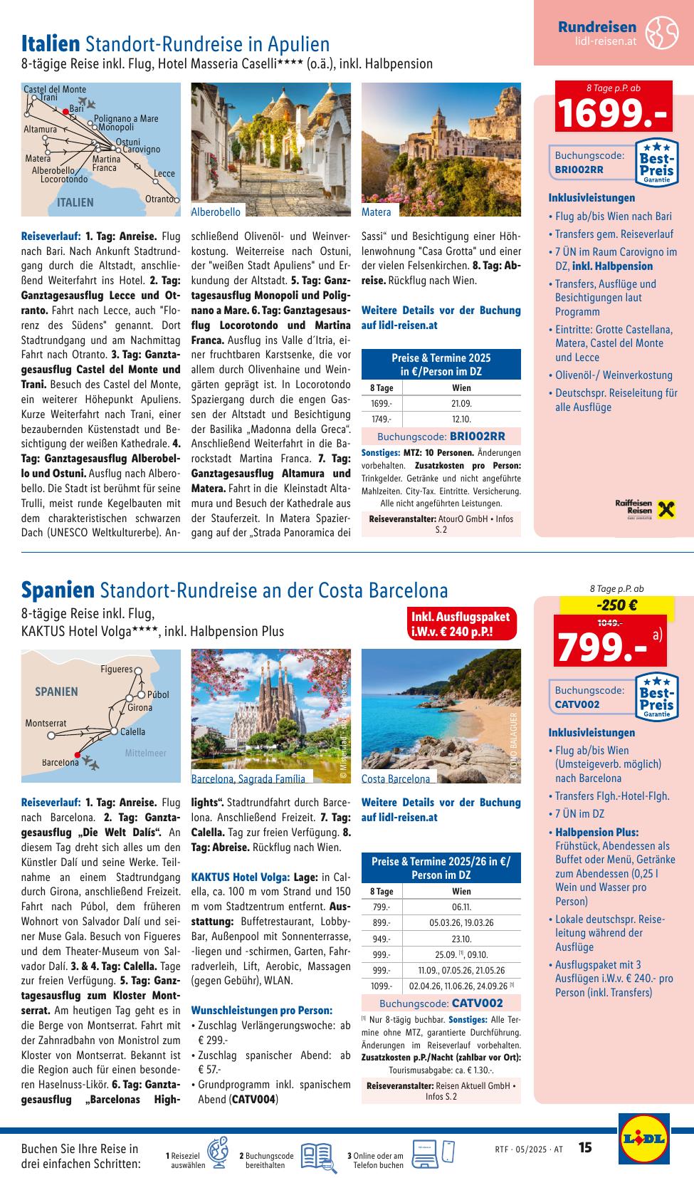 Lidl Reisen flyer page