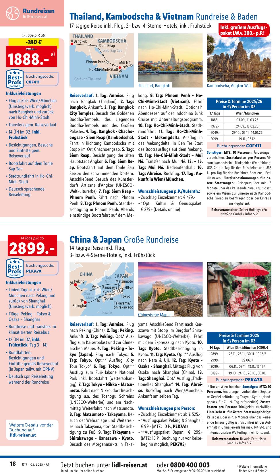 Lidl Reisen flyer page