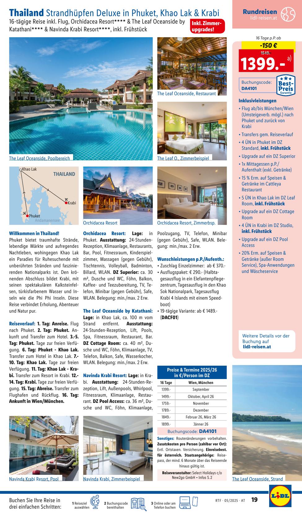 Lidl Reisen flyer page