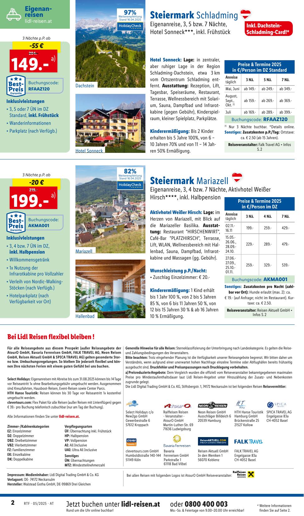 Lidl Reisen flyer page