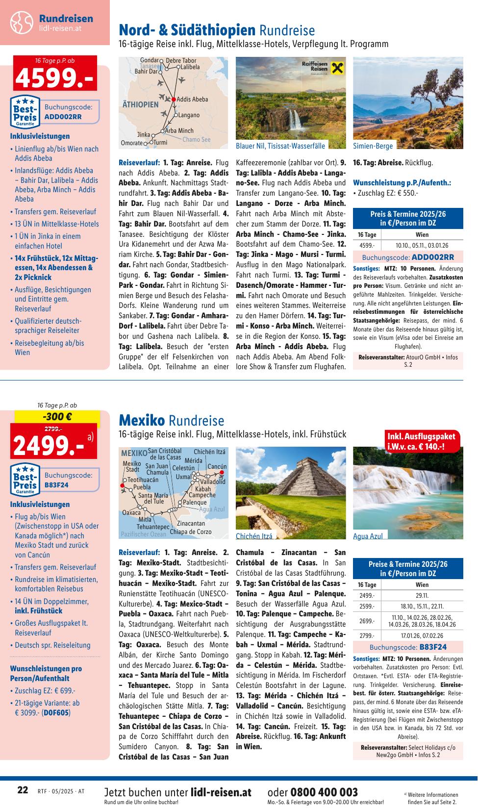 Lidl Reisen flyer page