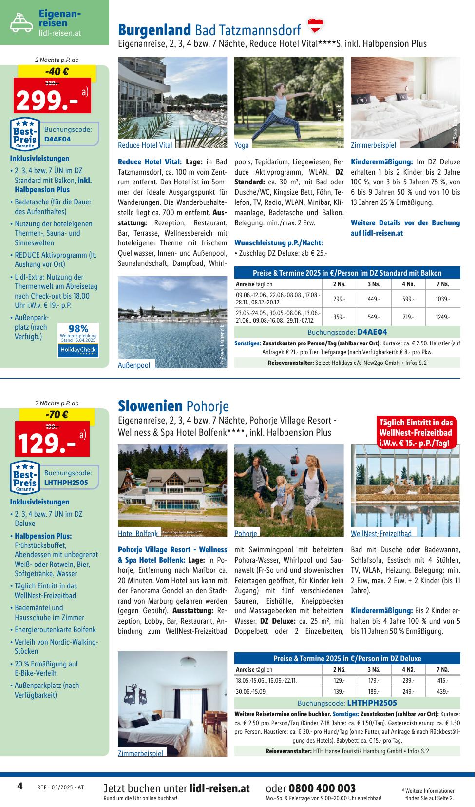 Lidl Reisen flyer page