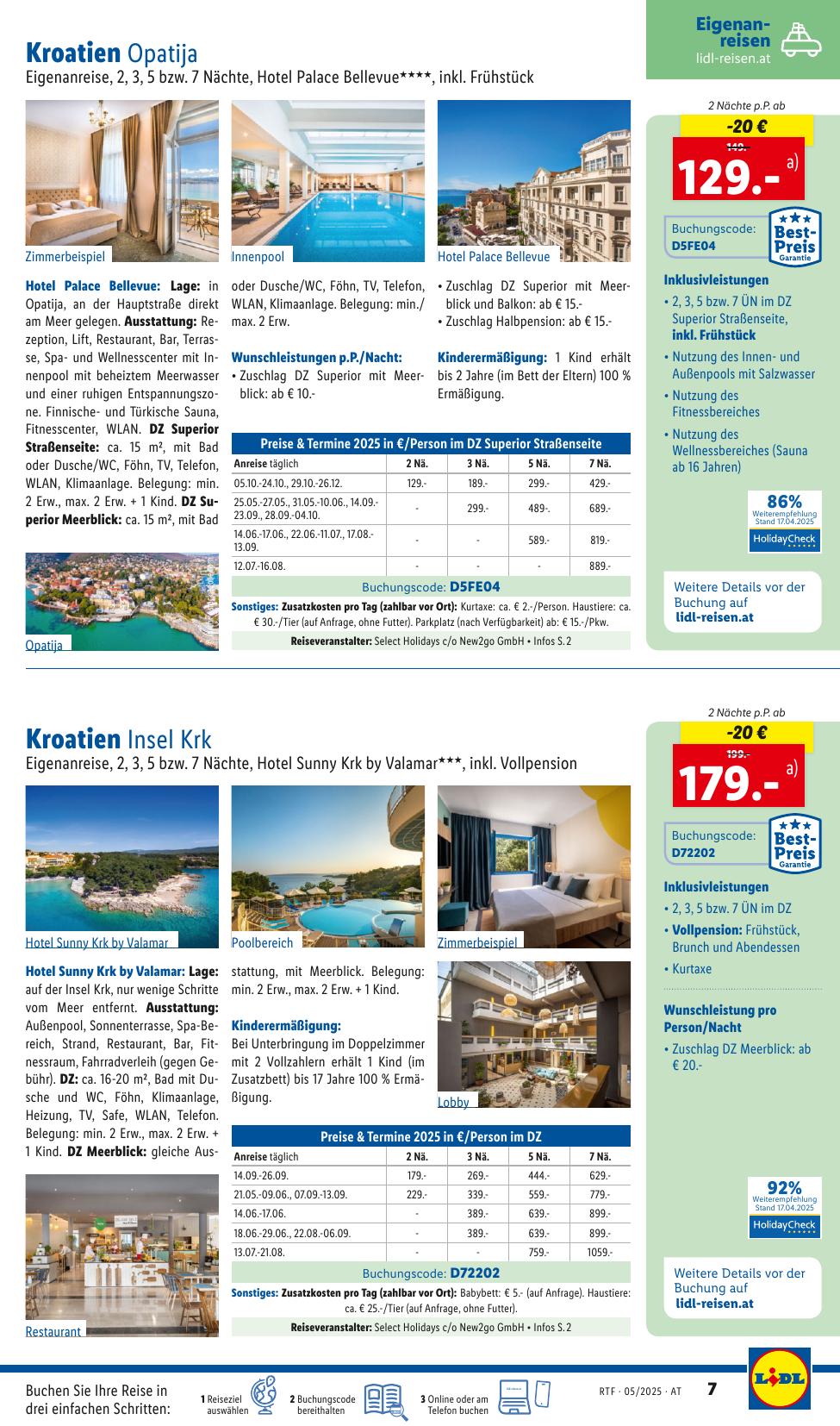 Lidl Reisen flyer page