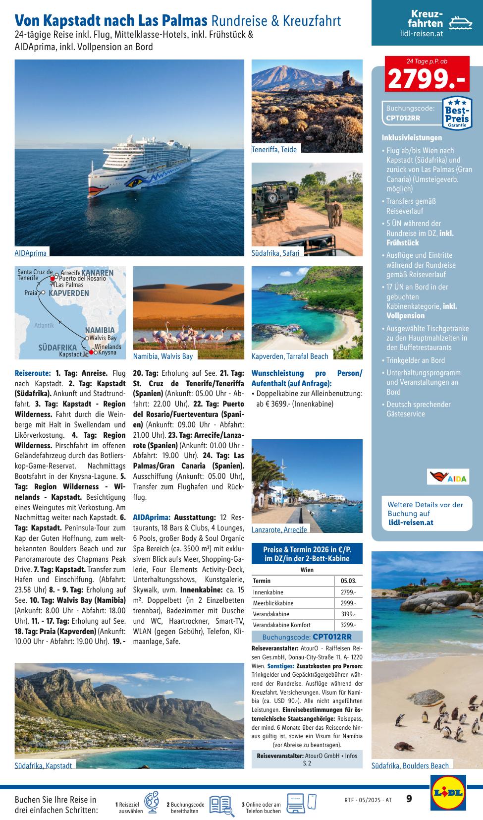 Lidl Reisen flyer page