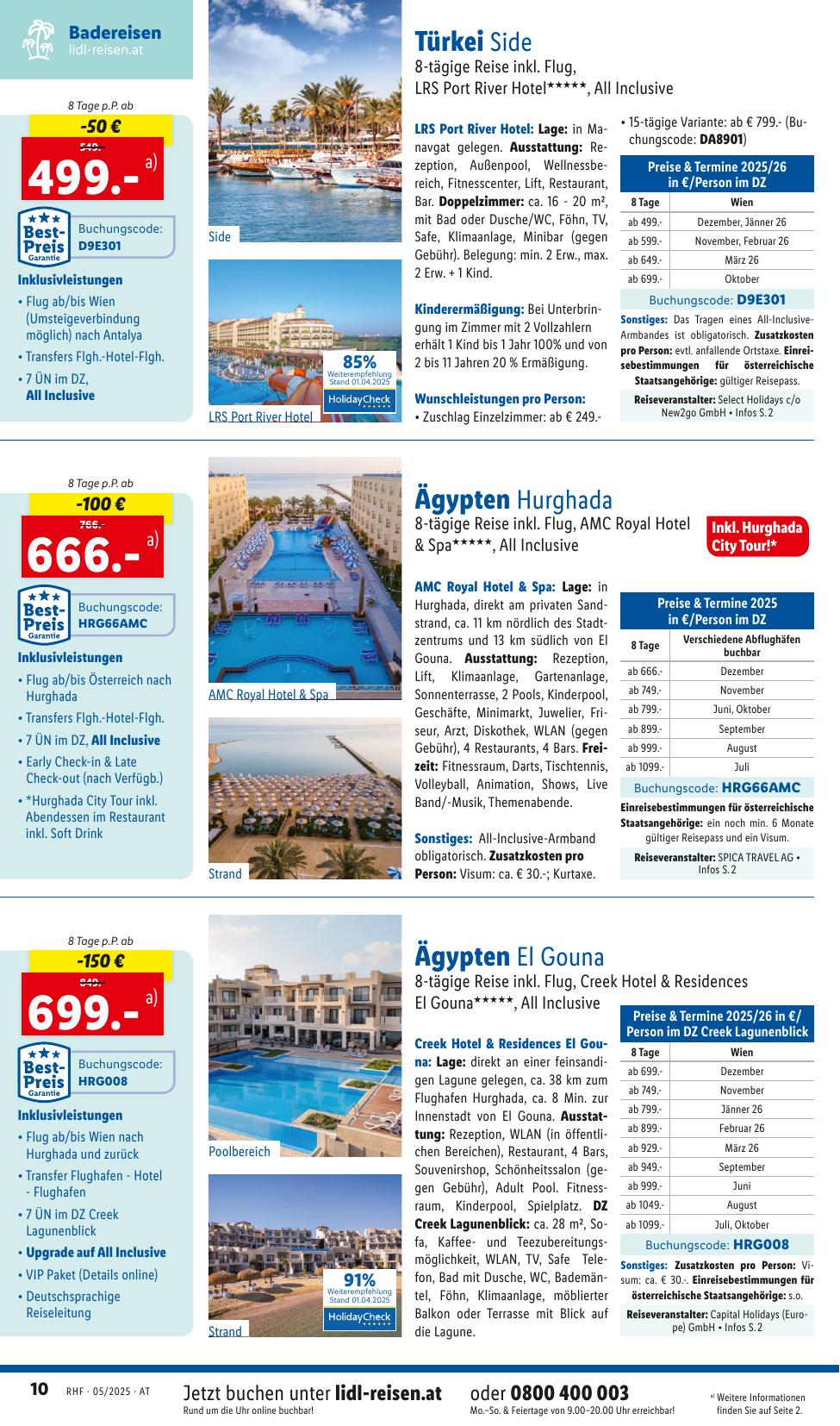 Lidl Reisen flyer page