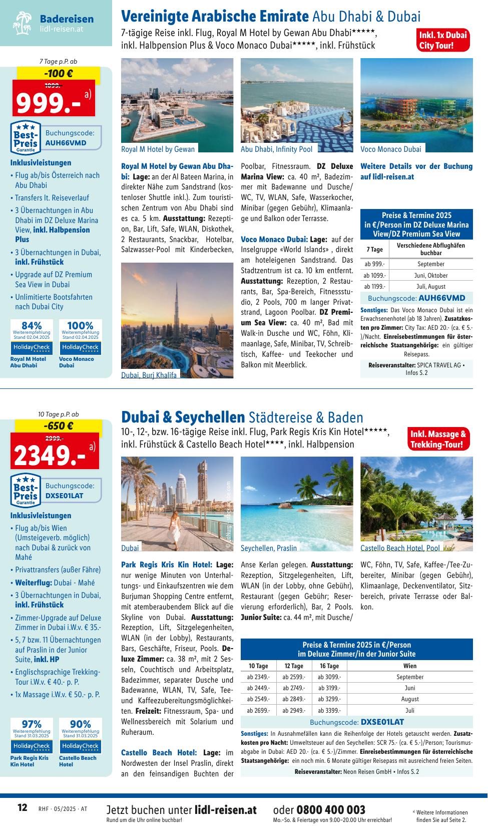 Lidl Reisen flyer page