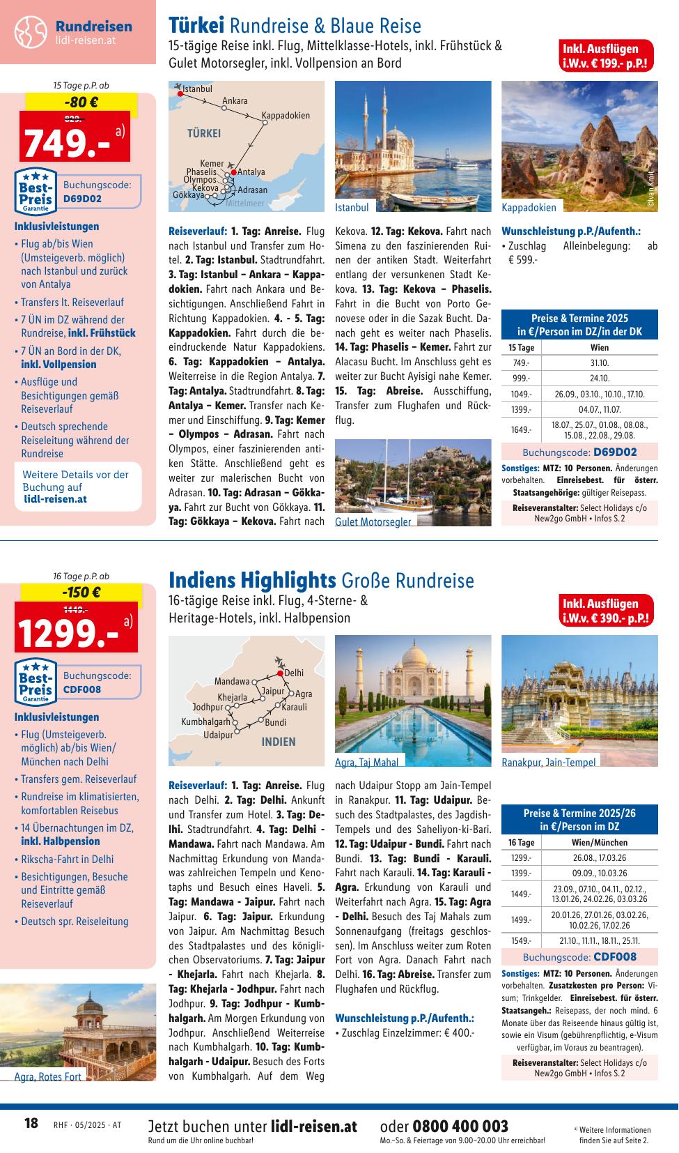 Lidl Reisen flyer page