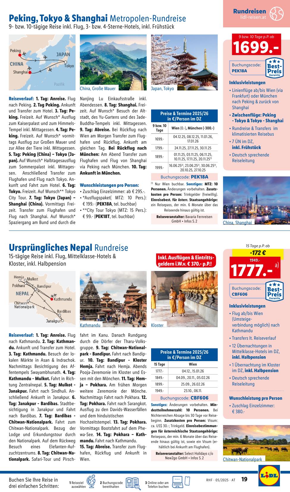 Lidl Reisen flyer page