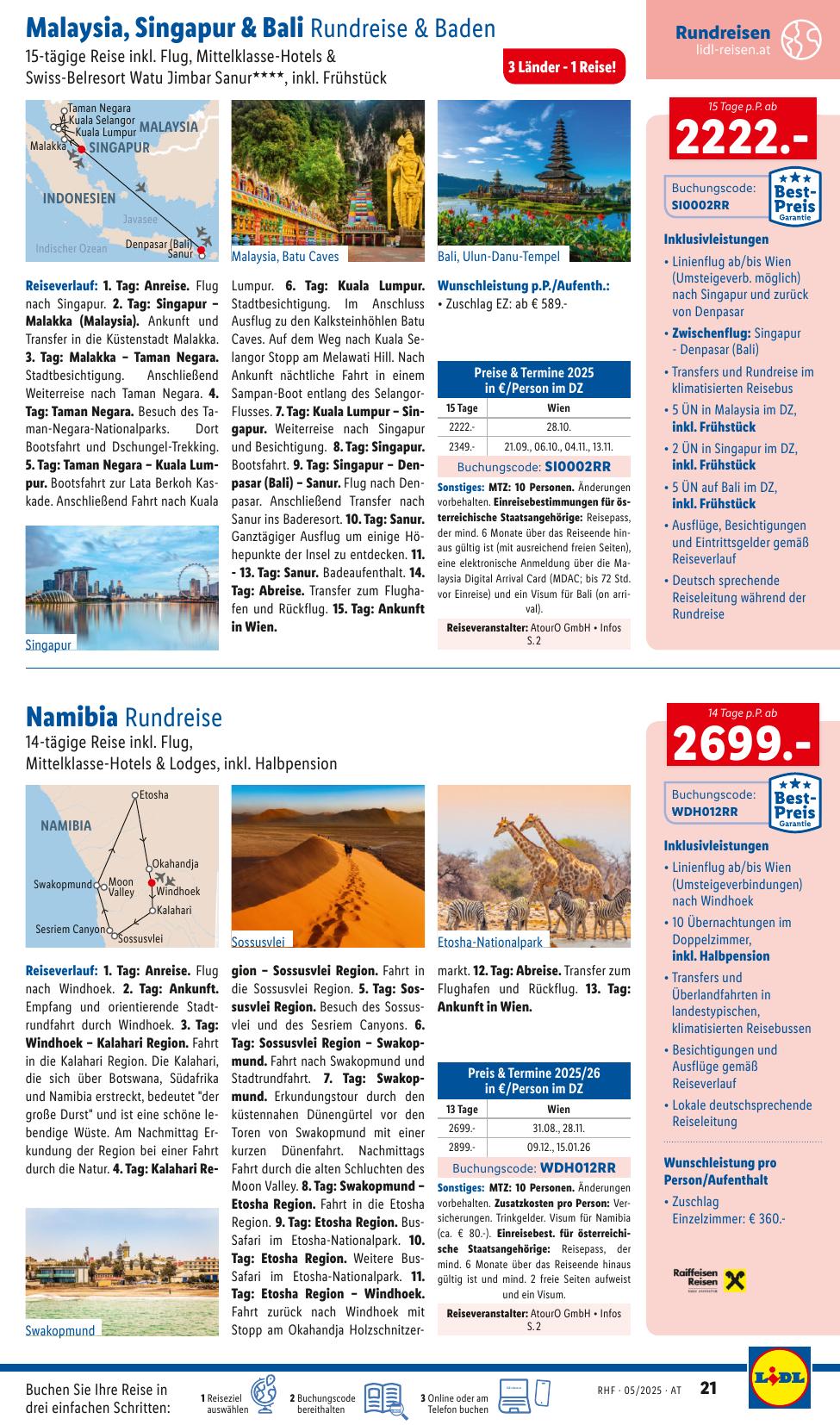 Lidl Reisen flyer page