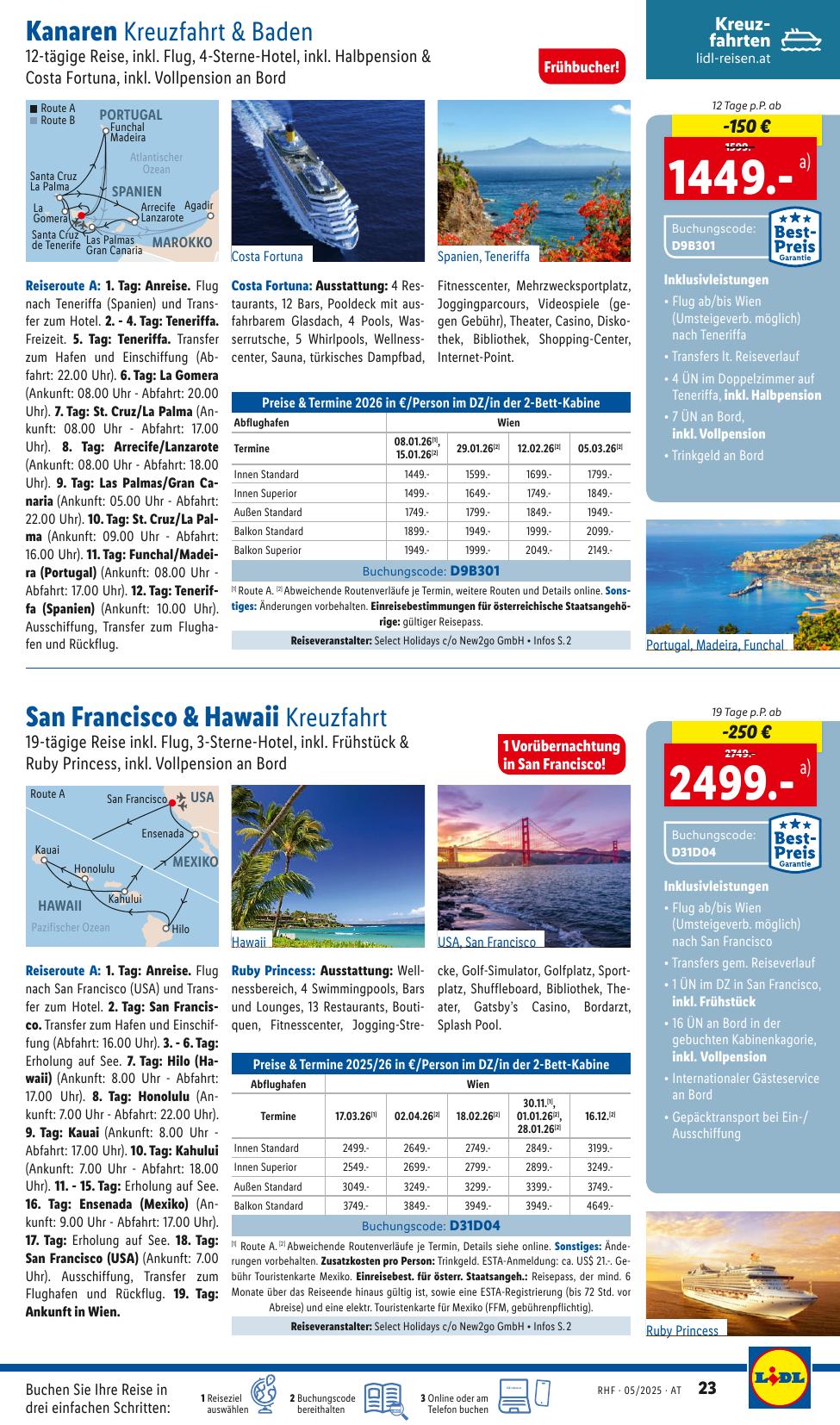 Lidl Reisen flyer page