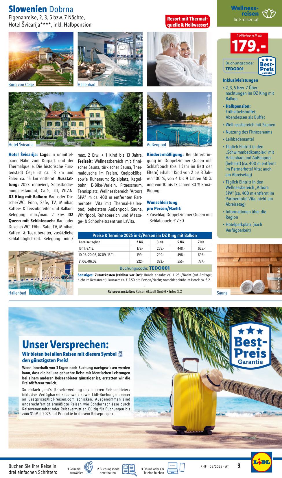 Lidl Reisen flyer page