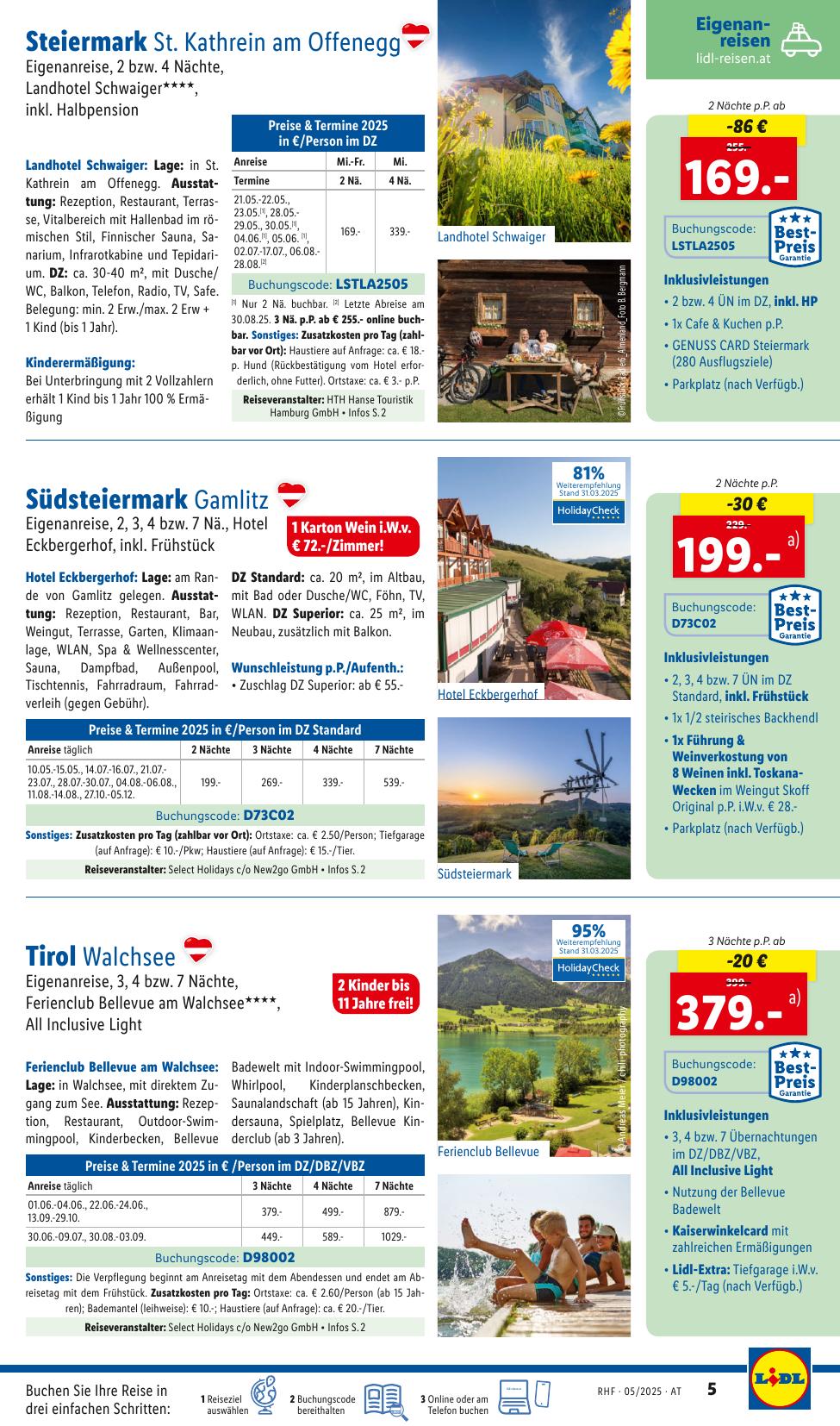 Lidl Reisen flyer page
