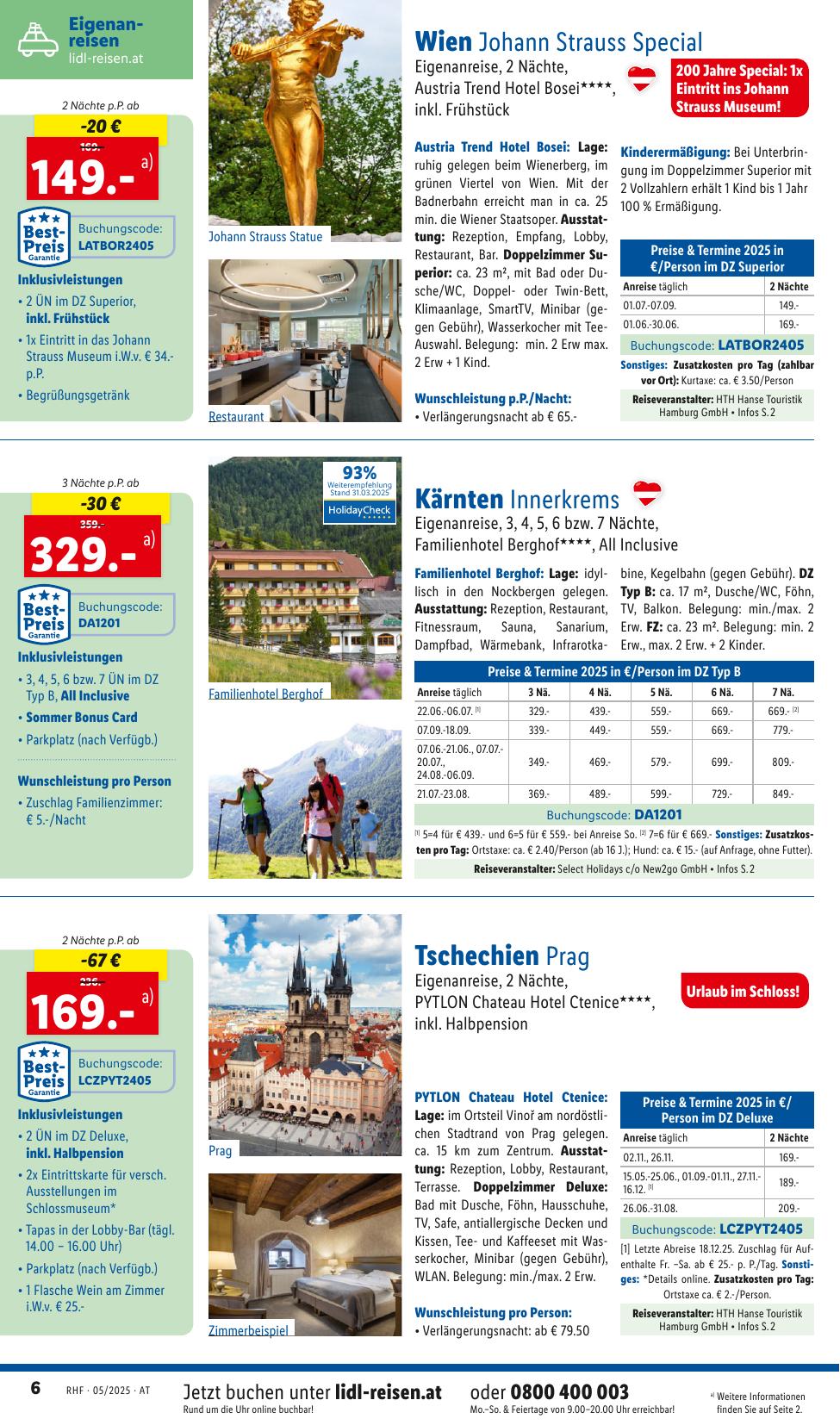 Lidl Reisen flyer page