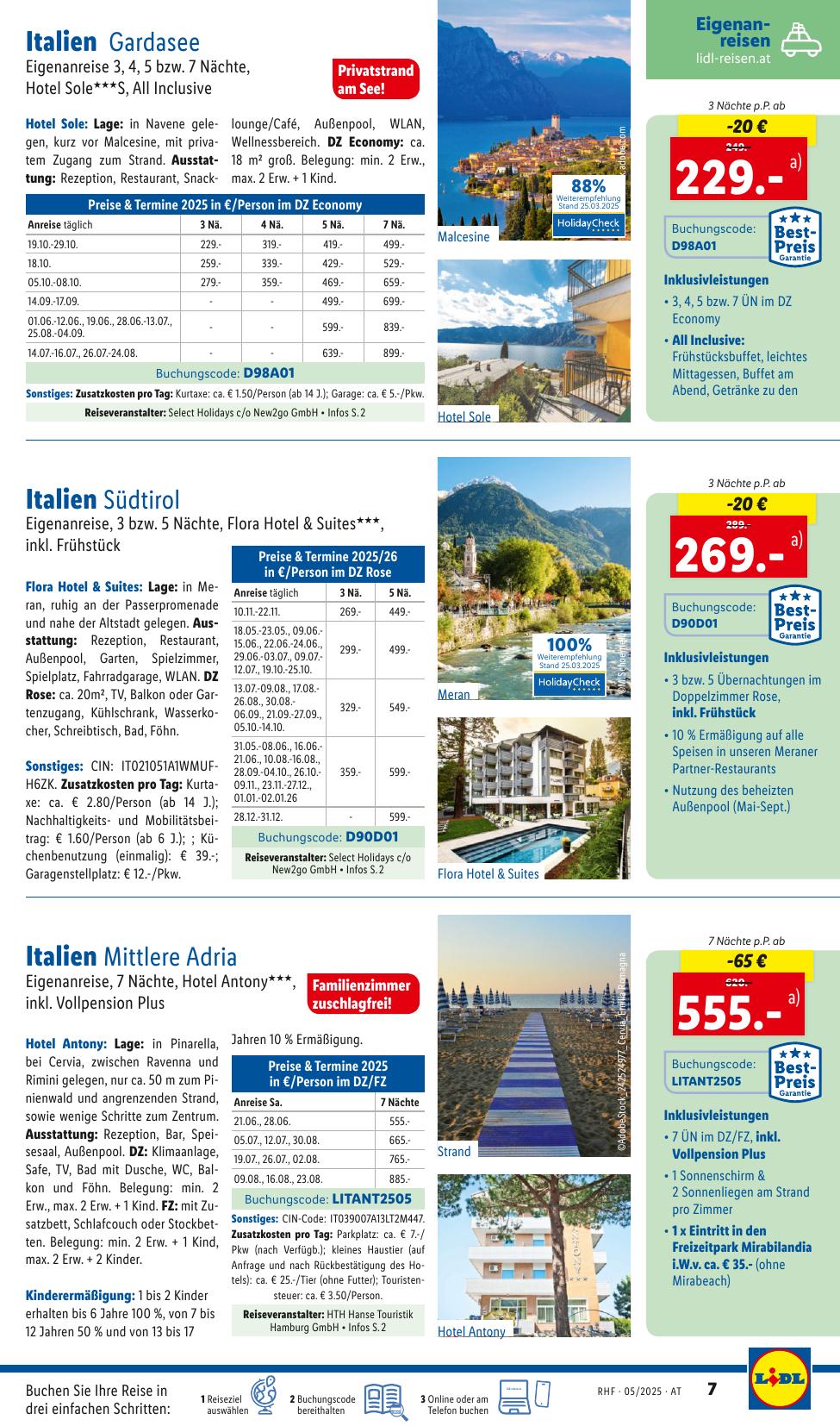 Lidl Reisen flyer page