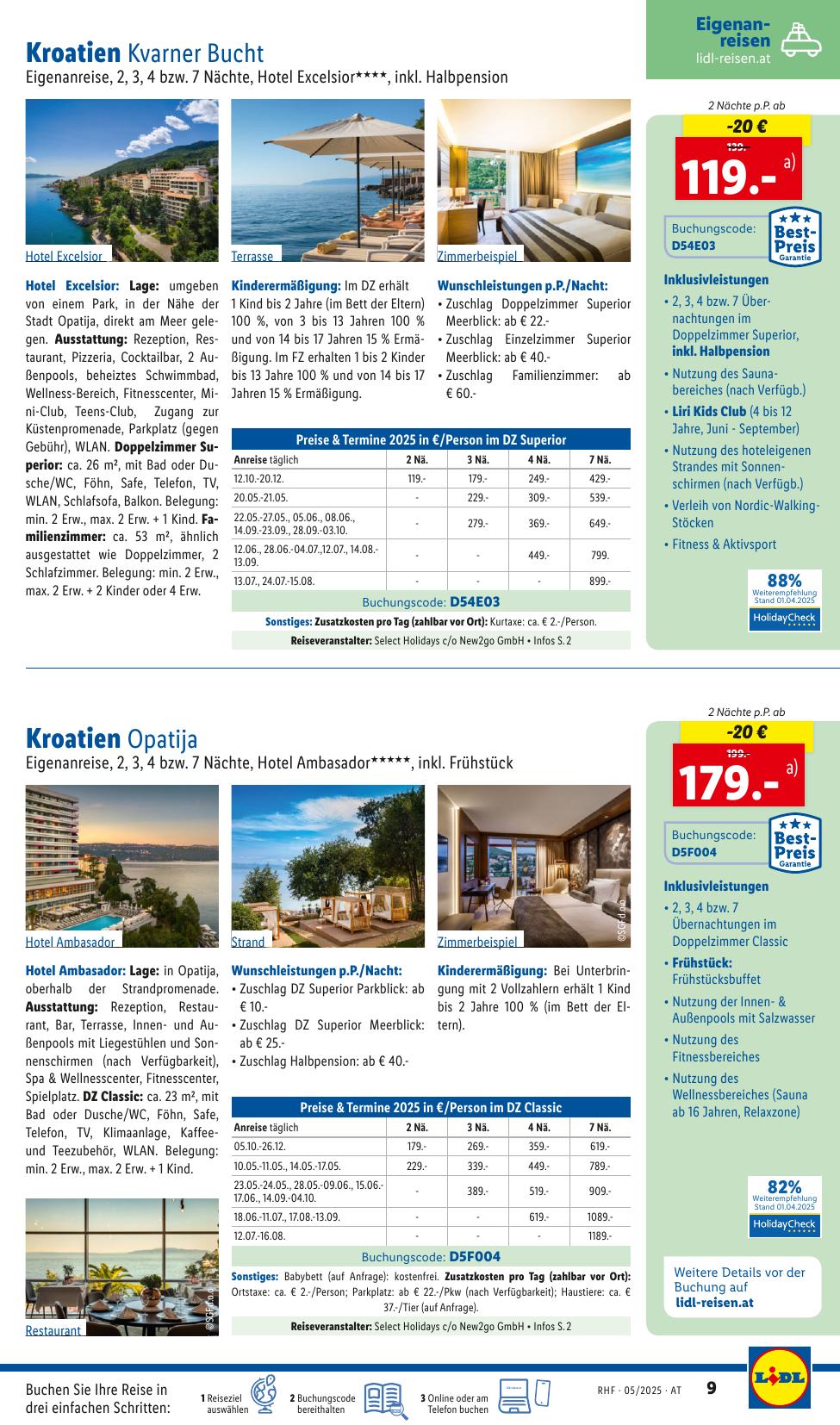 Lidl Reisen flyer page