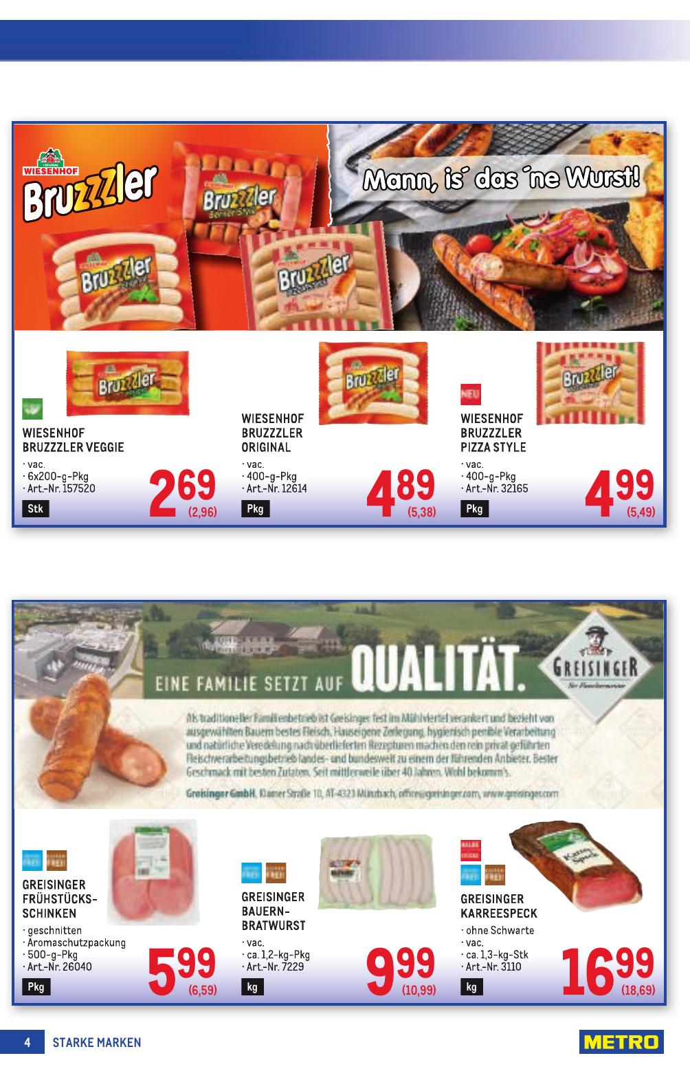 Metro Grosse Marken flyer page