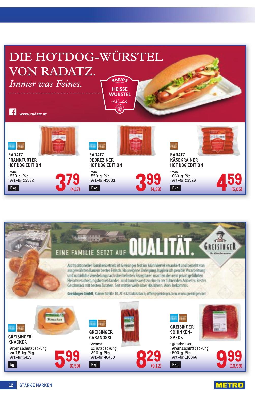 Metro Grosse Marken flyer page