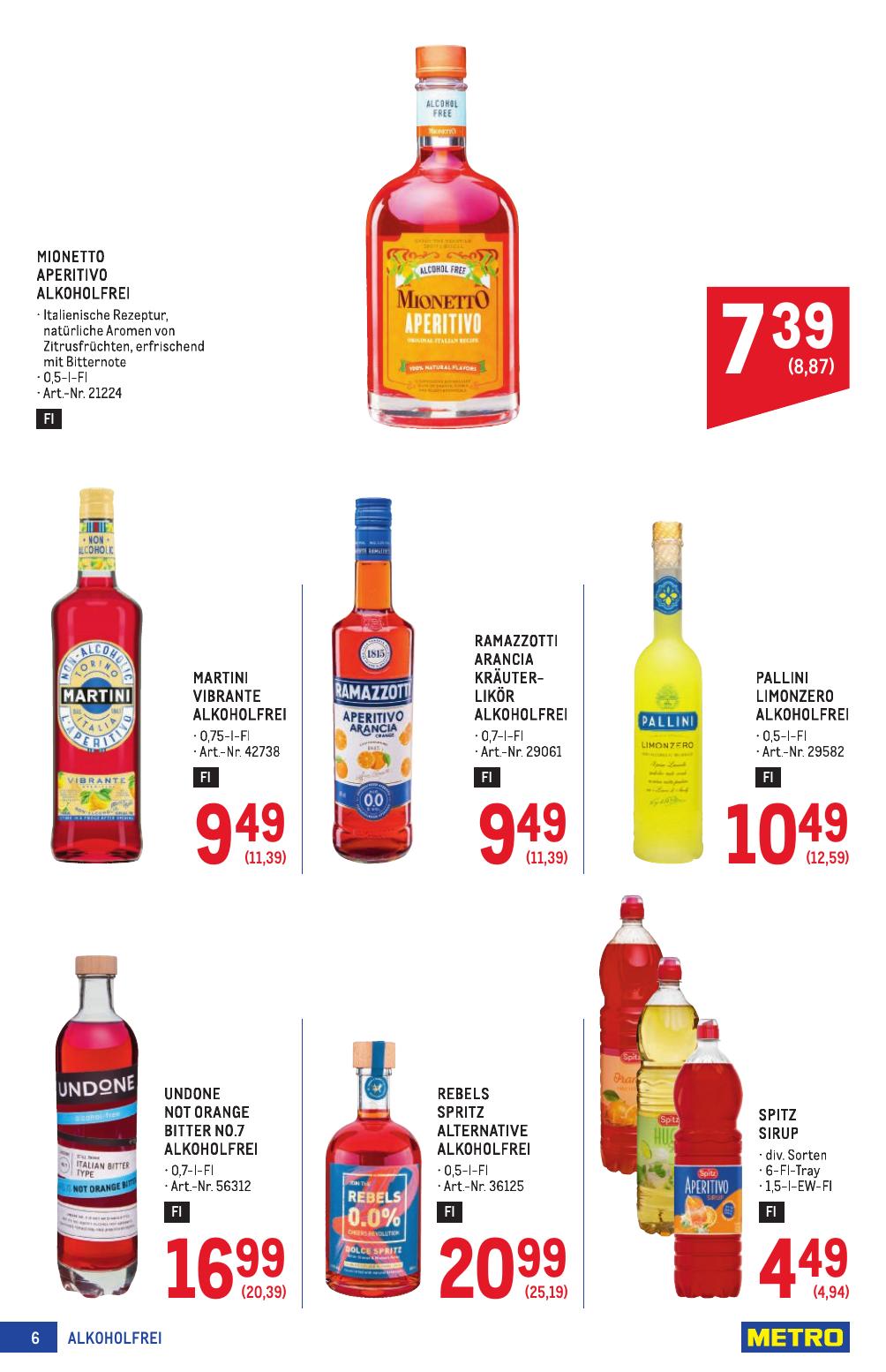 Metro Spezial flyer page