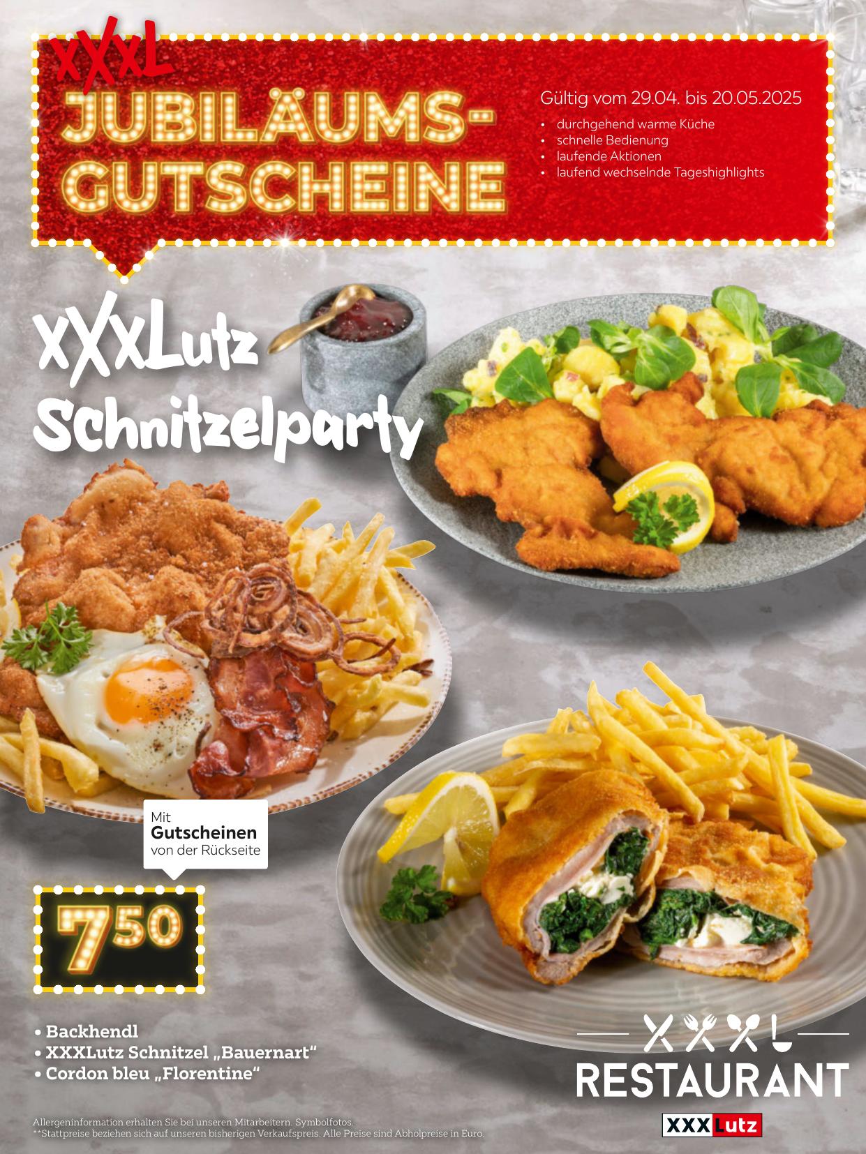 XXX Lutz Restaurant flyer page