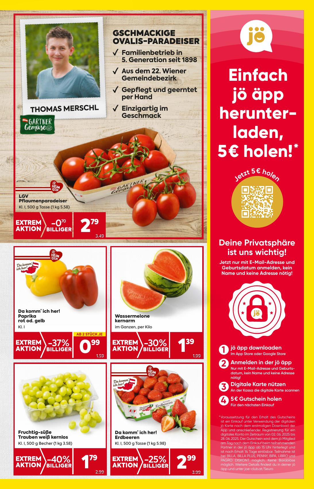 Billa flyer page