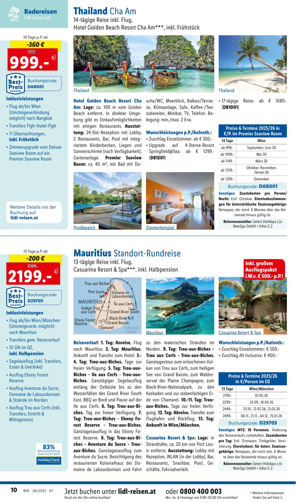 Lidl Reisen flyer page