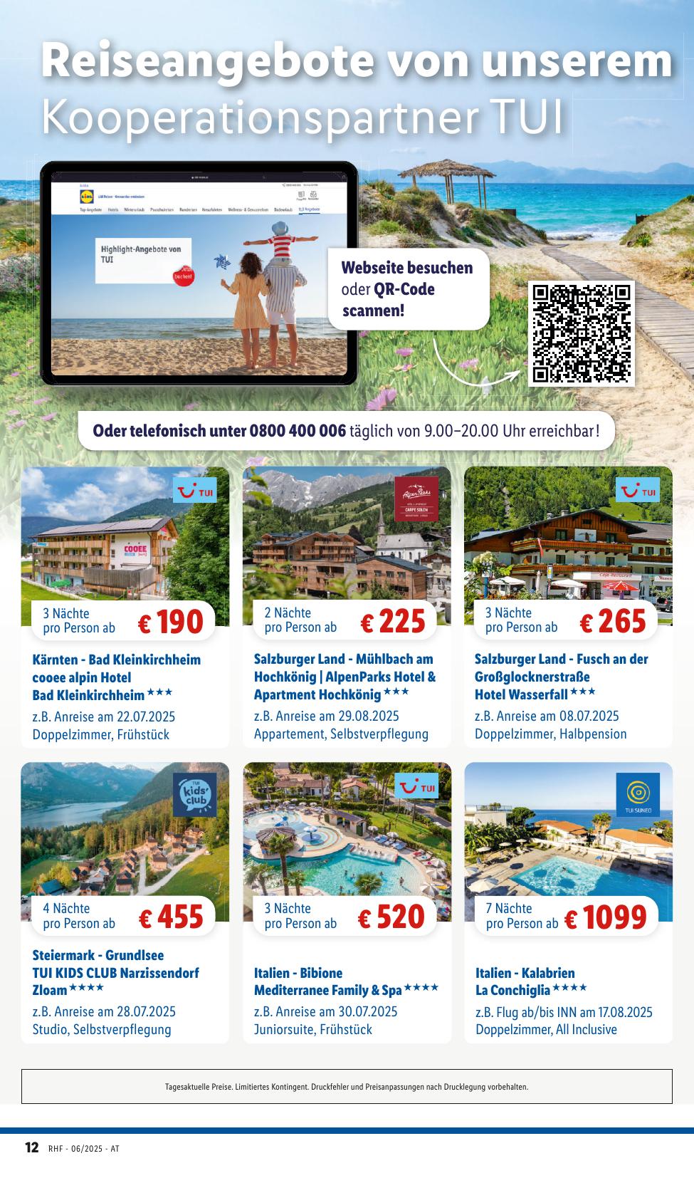 Lidl Reisen flyer page