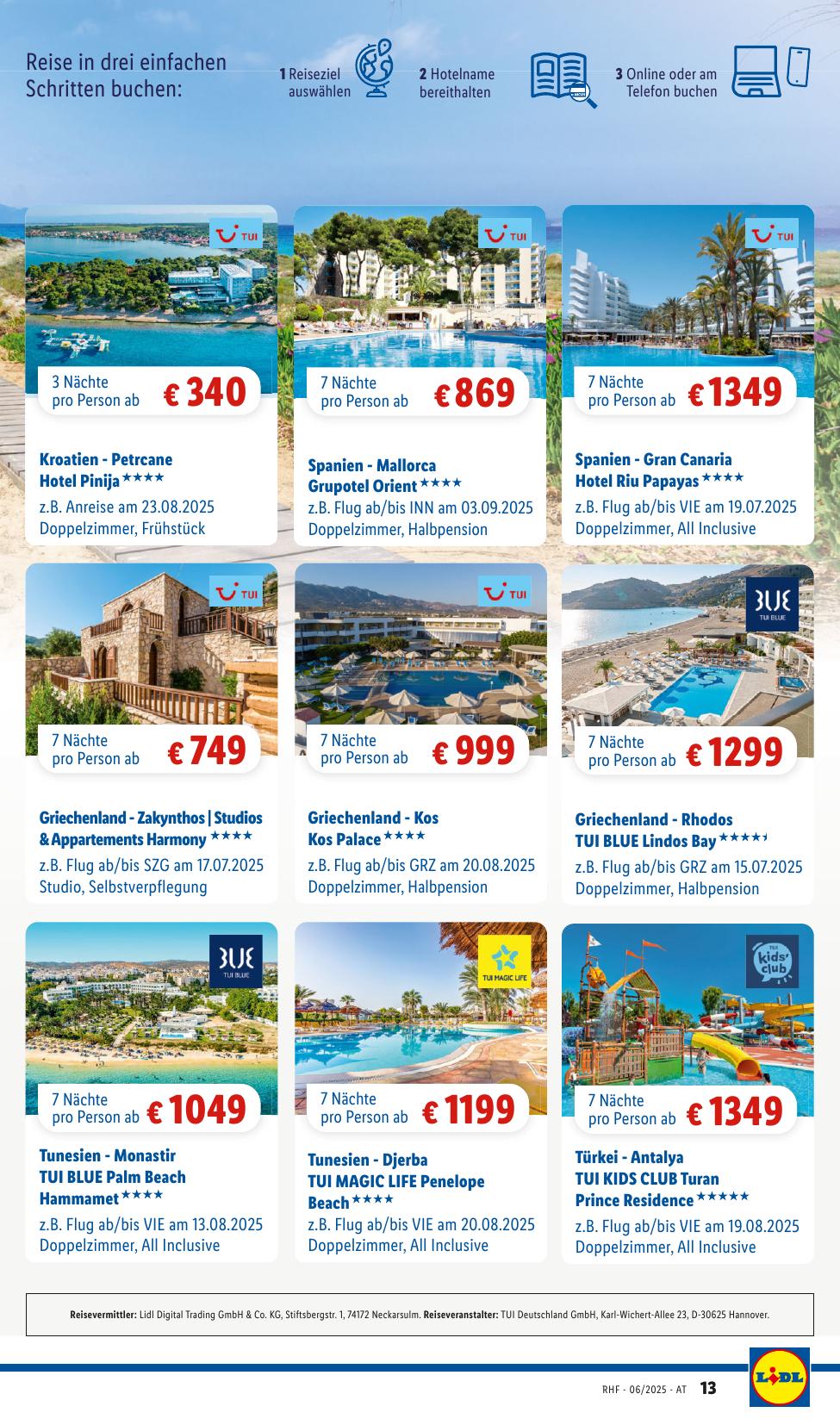 Lidl Reisen flyer page