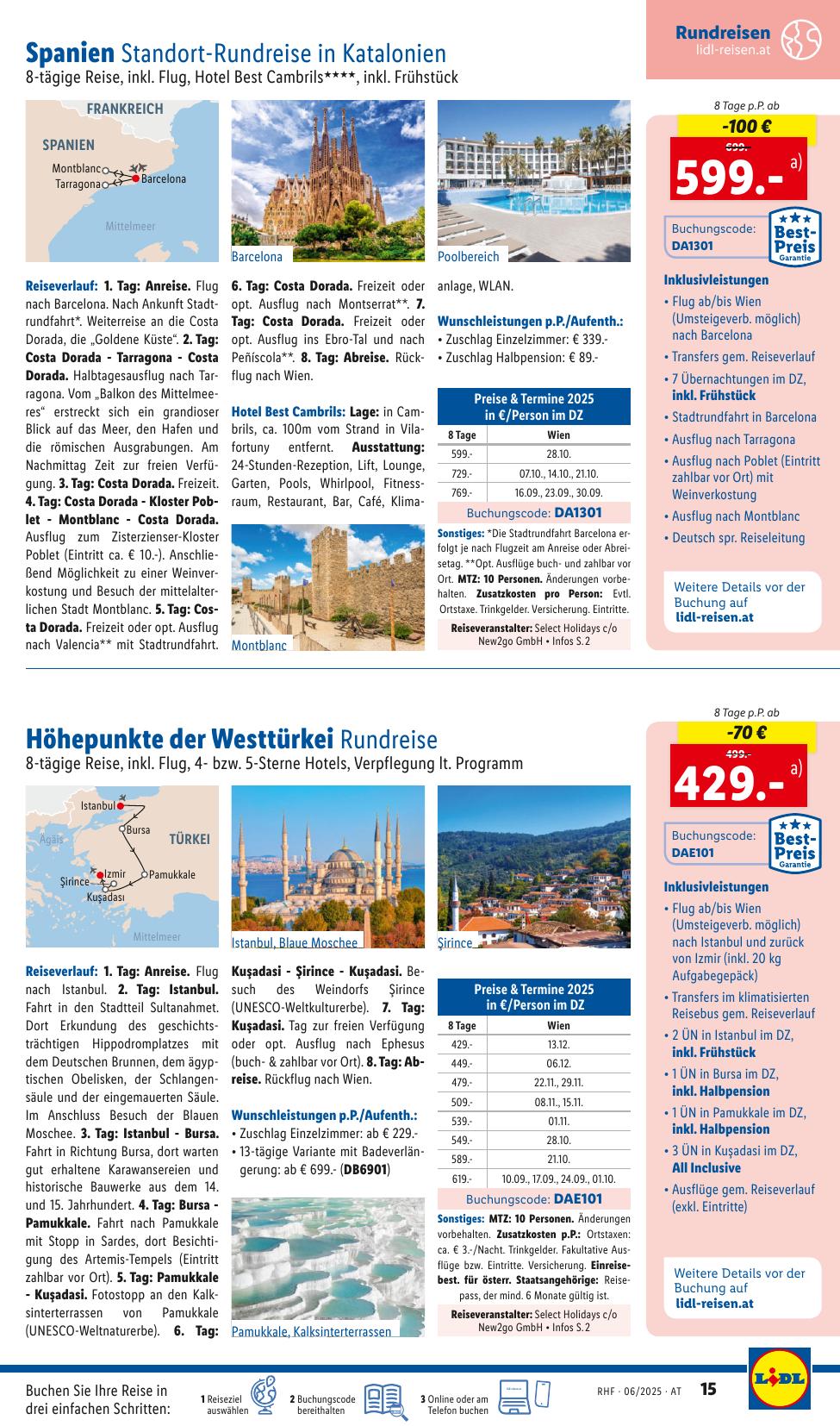 Lidl Reisen flyer page