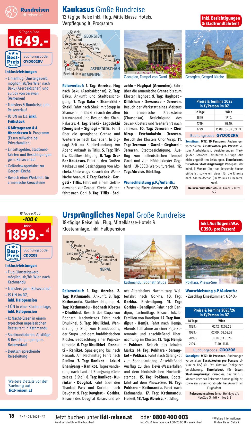Lidl Reisen flyer page