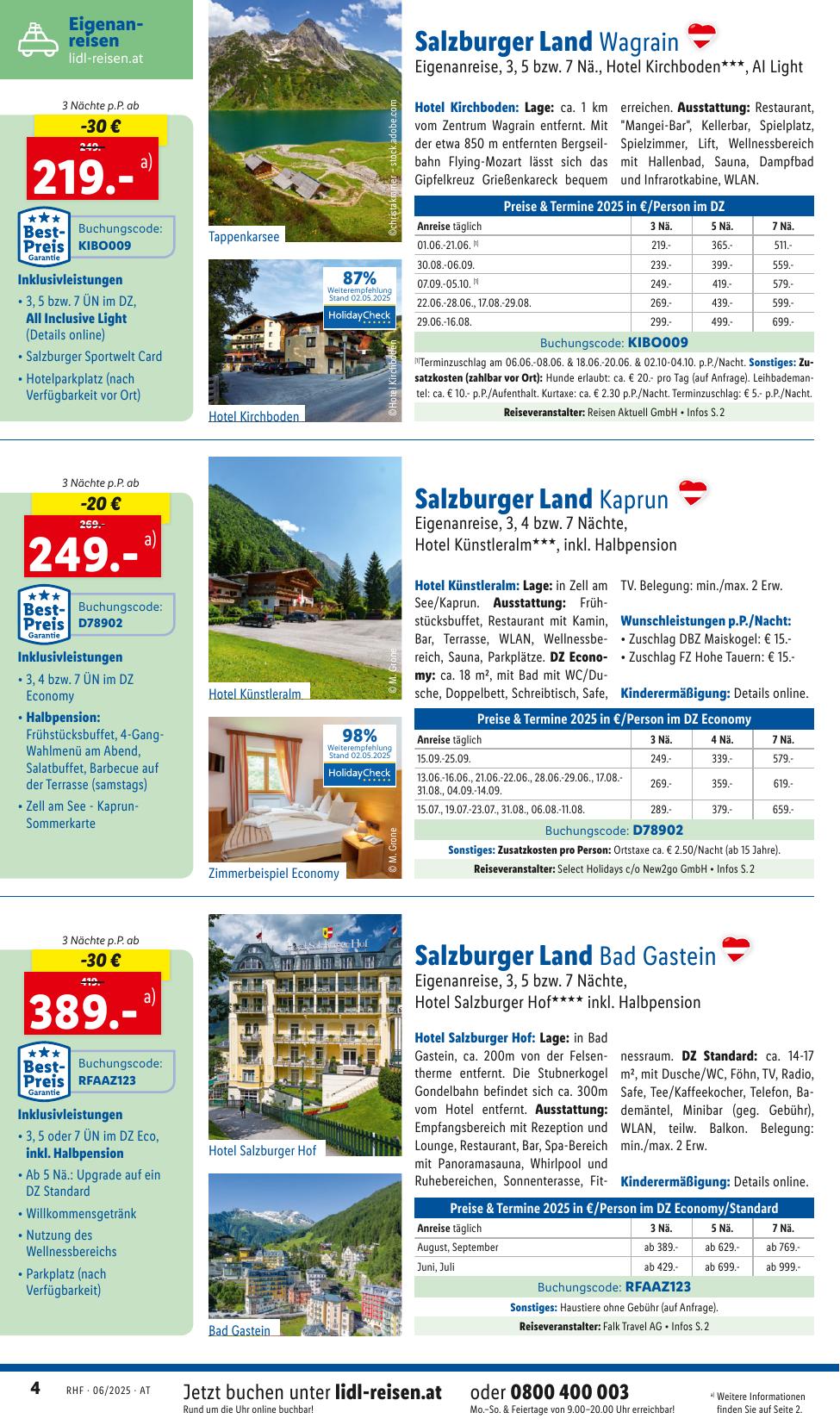 Lidl Reisen flyer page
