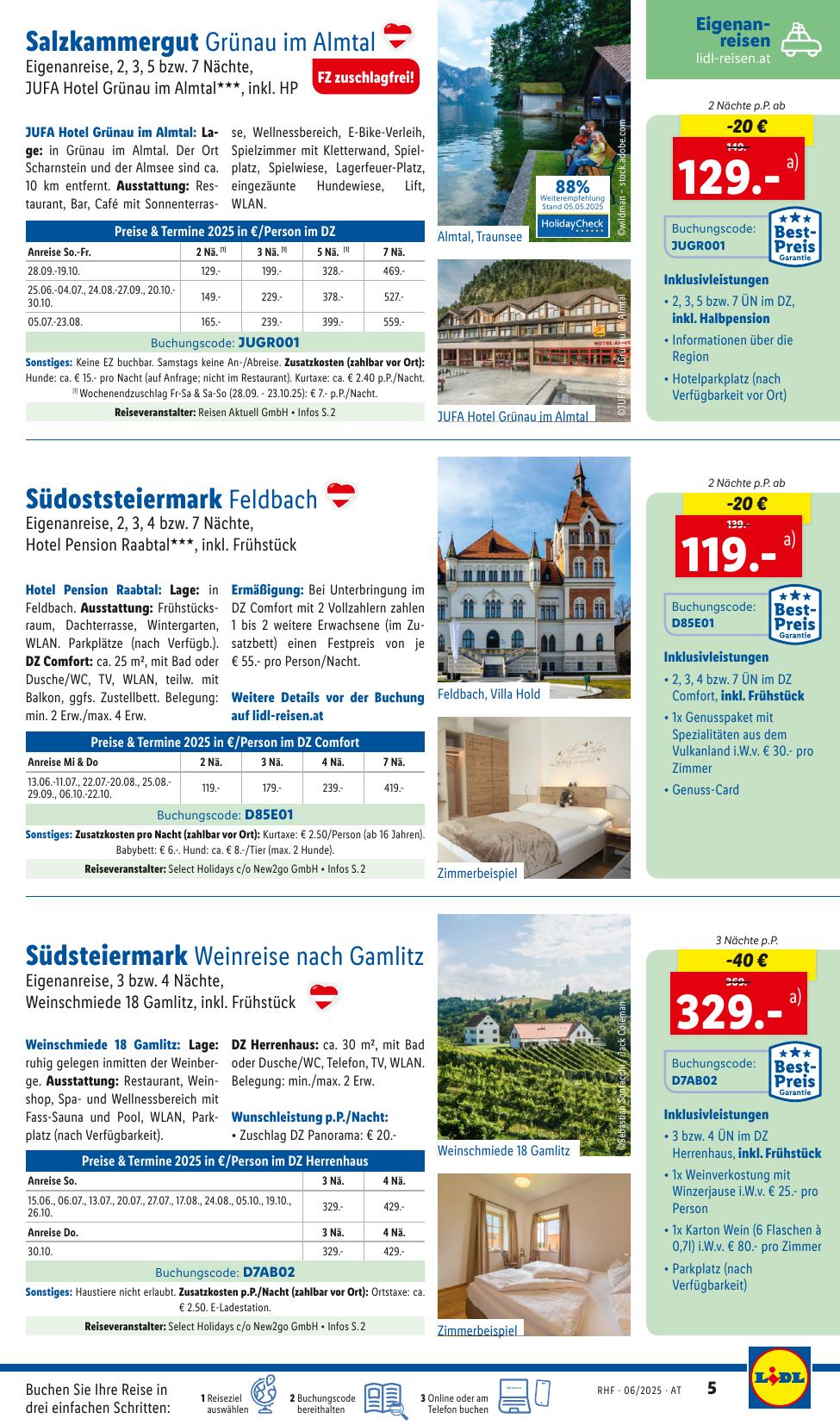 Lidl Reisen flyer page