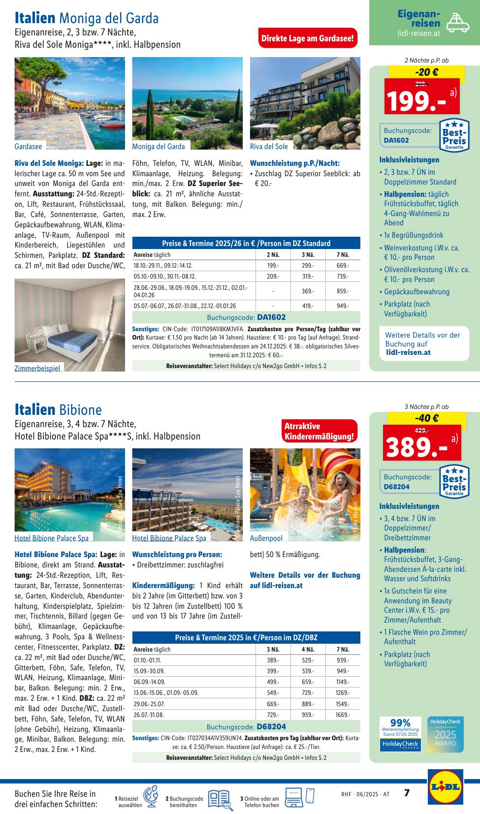 Lidl Reisen flyer page
